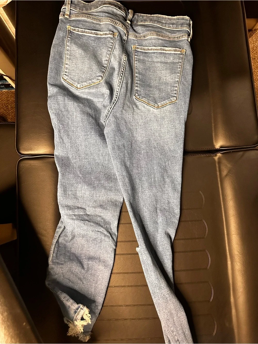 Abercrombie & Fitch Light Blue Distressed Skinny Jeans - Picture 3 of 3